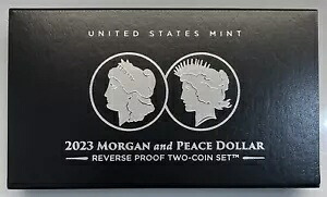 2023 リバース プルーフ シルバー モーガン & ピース ダラー 2 コイン セット (純粋な 0.999 シルバー)。｜WORLD RESOURCE【KING店】