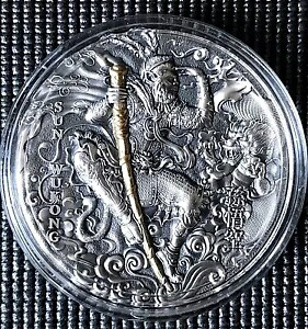 ニウエ 2020 2$ 西遊記「SUN WUKONG」2 オンス銀貨。
