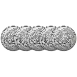 2024 ニウエ シルバー タイマイ 2 オンス $5 - BU - 5 枚のコイン|WORLD RESOURCE【KING店】