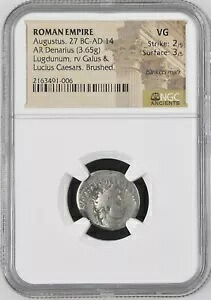 ローマ帝国 - アウグストゥス - 紀元前 27 ~ 14 年 - デナリウス銀貨 - NGC VG - RIC: 210|WORLD RESOURCE【KING店】