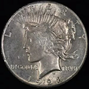 1928-P $1 ピースシルバー ドル ? AU ほぼ UNC ? S$1 希少コイン H ?信頼できる?