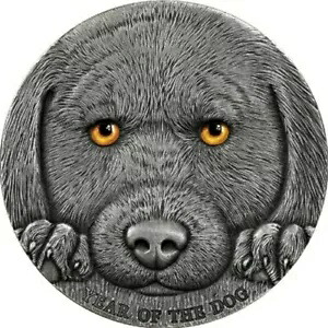 2018 3000 フラン カメルーン 中国旧暦 YEAR OF THE DOG アンティーク オズ シルバー コイン