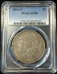 1894-O PCGS AU50 モーガン シルバー ダラー 素敵なオリジナル ゴールデン/グレイッシュ カラー #250|WORLD RESOURCE【KING店】