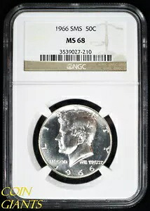 1966 SMS ケネディ 50c NGC MS 68 GEM フィラデルフィア スペシャル ミント セット コイン 美しい 145,200円