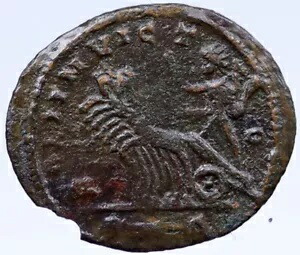 PROBUS 276AD オリジナル本物の古代ローマコイン SOL SUN GOD CHARIOT i118528画像
