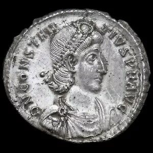 ローマ帝国。コンスタンティウス 2 世、西暦 337 ~ 361 年。 ARシリクア。シルミウムミント。|WORLD RESOURCE【KING店】