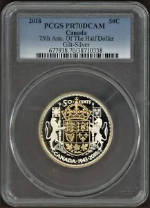 2018 50c 1943 ハーフダラー PCGS PR70DCAM の 75 周年記念