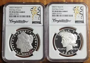 2023 S MORGAN & PEACE シルバーダラー NGC PF70 UC 2本セット 初日発売!!