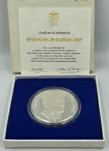 楽天市場】パナマ共和国 20バルボア銀貨 1974年 【中古】(65978