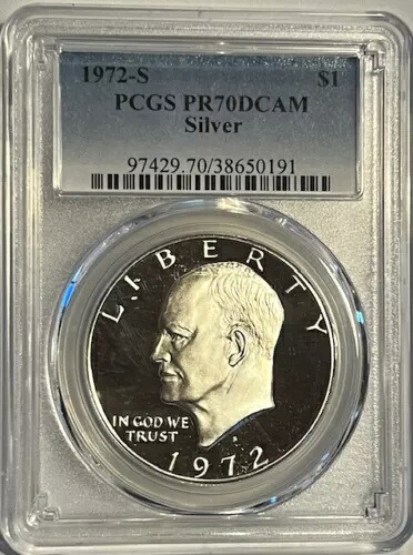 1972-S IKE アイゼンハワー $1 PCGS シルバー PR70DCAM|WORLD RESOURCE【KING店】