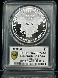 2020-W プルーフ シルバー イーグル V75 プリヴィ - PCGS PR69 DCAM ファースト ストライク｜WORLD RESOURCE【KING店】