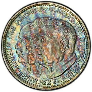 ドイツ ツェッペリン、エッケナー、デュール 1929年銀メダル LZ-127 ワールドツアー PCGS SP-66｜WORLD RESOURCE【KING店】
