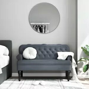 NNEVL ベンチ 背もたれ付き ダークグレー 119.5x64.5x75 cm ベルベット｜WORLD RESOURCE【KING店】