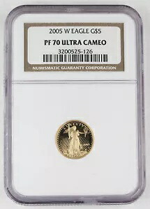 2005 W $5 1/10 トロイ オズ ゴールド アメリカン イーグル プルーフ コイン NGC PF70 ウルトラ カメオ｜WORLD RESOURCE【KING店】