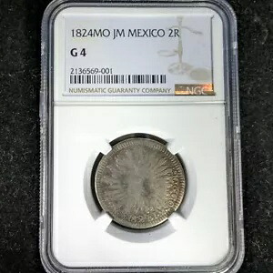 1824MO JM メキシコ 2R コイン NGC G4 2136569-001｜WORLD RESOURCE【KING店】