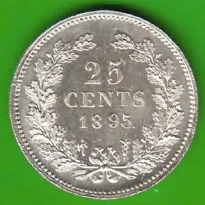 コイン シルバー セント オランダ 25 セント 1895 ヴィルヘルミナ グレート 保存 nswleipzig-