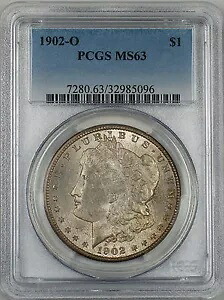 1902-O モーガン シルバー ダラー 1 ドル コイン PCGS MS-63 トーン (Ta)