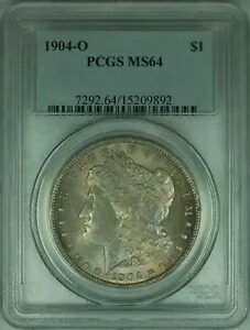 1904-O モーガン シルバー ダラー S$1 PCGS MS-64 ライト グレープフルーツ パープル トーニング (31 F)