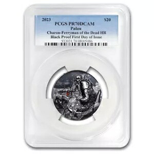 2023 パラオ 3 オンス シルバー フェリーマン オブ ザ デッド: カロン PR-70 PCGS