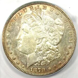 1879-S 1878 モーガン シルバー ダラー 1 ドル硬貨の裏面 - ANACS AU55 - 珍しい品種!｜WORLD RESOURCE【KING店】
