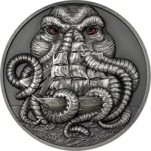 CTHULHU ハワード・フィリップス・ラヴクラフト 3 オンス シルバー コイン $20 パラオ 2022