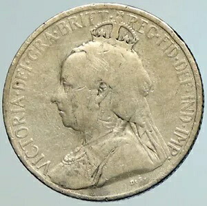 1901 キプロス イギリス ビクトリア女王 本物のアンティーク オールド シルバー 9 ピアストル コイン i104871|WORLD RESOURCE【KING店】