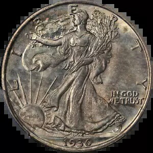 1936-P ウォーキング リバティ ハーフ PCGS MS66 極上のアイアピール ストロングストライク｜WORLD RESOURCE【KING店】