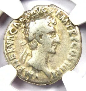 ネルヴァ AR デナリウス シルバー ローマ コイン 96 AD - NGC ファイン - 5/5 ストライクと表面!|WORLD RESOURCE【KING店】