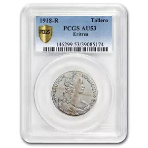 1918-R イタリア エリトリア シルバー タレロ AU-53 PCGS｜WORLD RESOURCE【KING店】