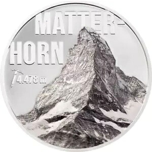 マッターホルン 2オンス銀貨 クック諸島発行 2022年 (999枚のみ鋳造)