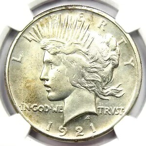 1921 ピース シルバー ダラー $1 コイン - 認定 NGC 未流通ディテール (UNC MS)｜WORLD RESOURCE【KING店】
