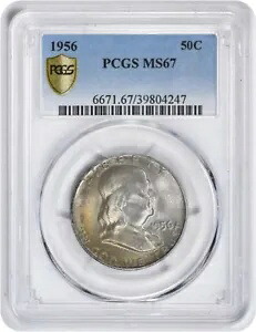1956 年 フランクリン シルバー ハーフダラー MS67 PCGS｜WORLD RESOURCE【KING店】