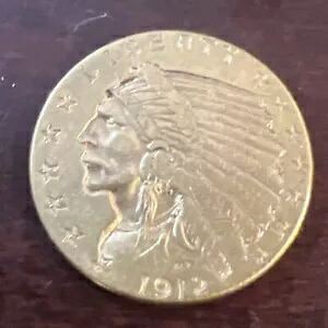 1912年 $2.50 ゴールド インディアン クォーター イーグル 90% 純金 軽く循環 W-89｜WORLD RESOURCE【KING店】