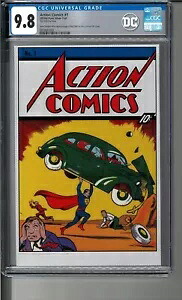 2018 NZ Mint - アクション コミックス #1 カバー 35g 純銀箔 - CGC 9.8