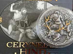 CERYNEIAN HIND - ヘラクレスの十二の労働 - 2020 2 オンス 純銀コイン - ニウエ