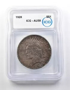 1928 平和銀ドル AU58 ICG *8685