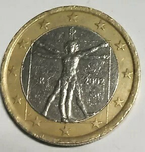 1 ユーロ レオナルド ダ ヴィンチ コイン 2002 です