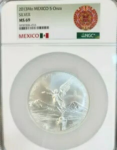 2013 メキシコ シルバー リベルタード 5 オンザ NGC MS 69 PQ 希少な高品質の美しいコイン｜WORLD RESOURCE【KING店】