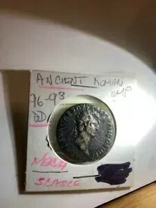 希少な古代ローマのネルヴァ(96-98 A.D) フォルトゥナ スタンディング コイン