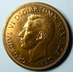 楽天市場】イギリス貨幣 1ペニー 青銅貨 ジョージ6世 年代ランダム