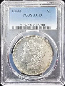 1884-S モルガン ドル AU-53 PCGS