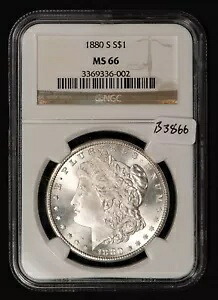 1880-S $1 モルガン シルバー ダラー - フロスティ PQ コイン - NGC MS 66 - SKU-B3866|WORLD RESOURCE【KING店】