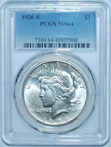 1926 S PCGS MS64 平和銀貨|WORLD RESOURCE【KING店】