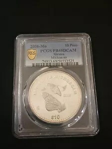 2006 10 ペソ ミチョアカン プルーフ PCGS PR 69 ゴールド シールド レア