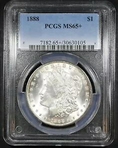 1888 モルガン ドル グレーディング MS65+ PLUS by PCGS フロスティ ジェム ほとんどがホワイト クリーン チーク｜WORLD RESOURCE【KING店】 160,600円