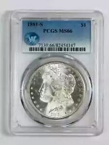 1881 S モーガン シルバー ダラー PCGS MS-66 サイト ホワイト