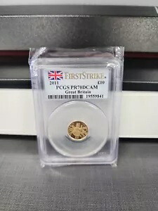 2011 PCGS PR70 グレートブリテン ゴールド 1/10 オンス ファースト ストライク