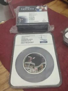 ディズニー シネマ マスターピース ファンタジア 3オンス シルバー コイン NGC 70 FR｜WORLD RESOURCE【KING店】