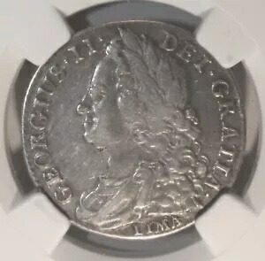1745 LIMA イギリス 1 シリング NGC 認定 XF 45 古代コイン