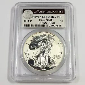 2011 P PCGS PR70 リバース - 1 オンス シルバー アメリカン イーグル SAE 米国 $1 コイン #48951A｜WORLD RESOURCE【KING店】